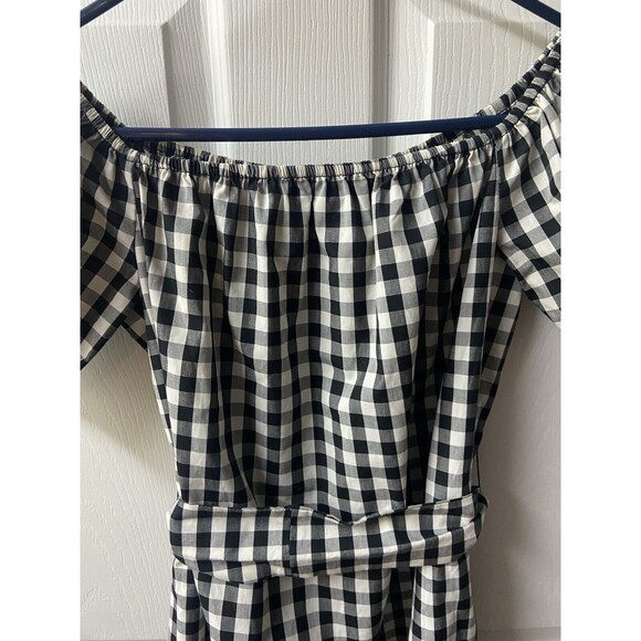 Who What Wear Womens Dress Size S Gingham Fit and Flair  Bow Embroidered Boho - Picture 7 of 7